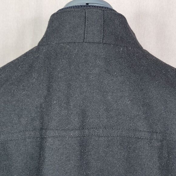 INTERNATIONAL CONCEPTS Black Wool Coat Large - Picture 7 of 10